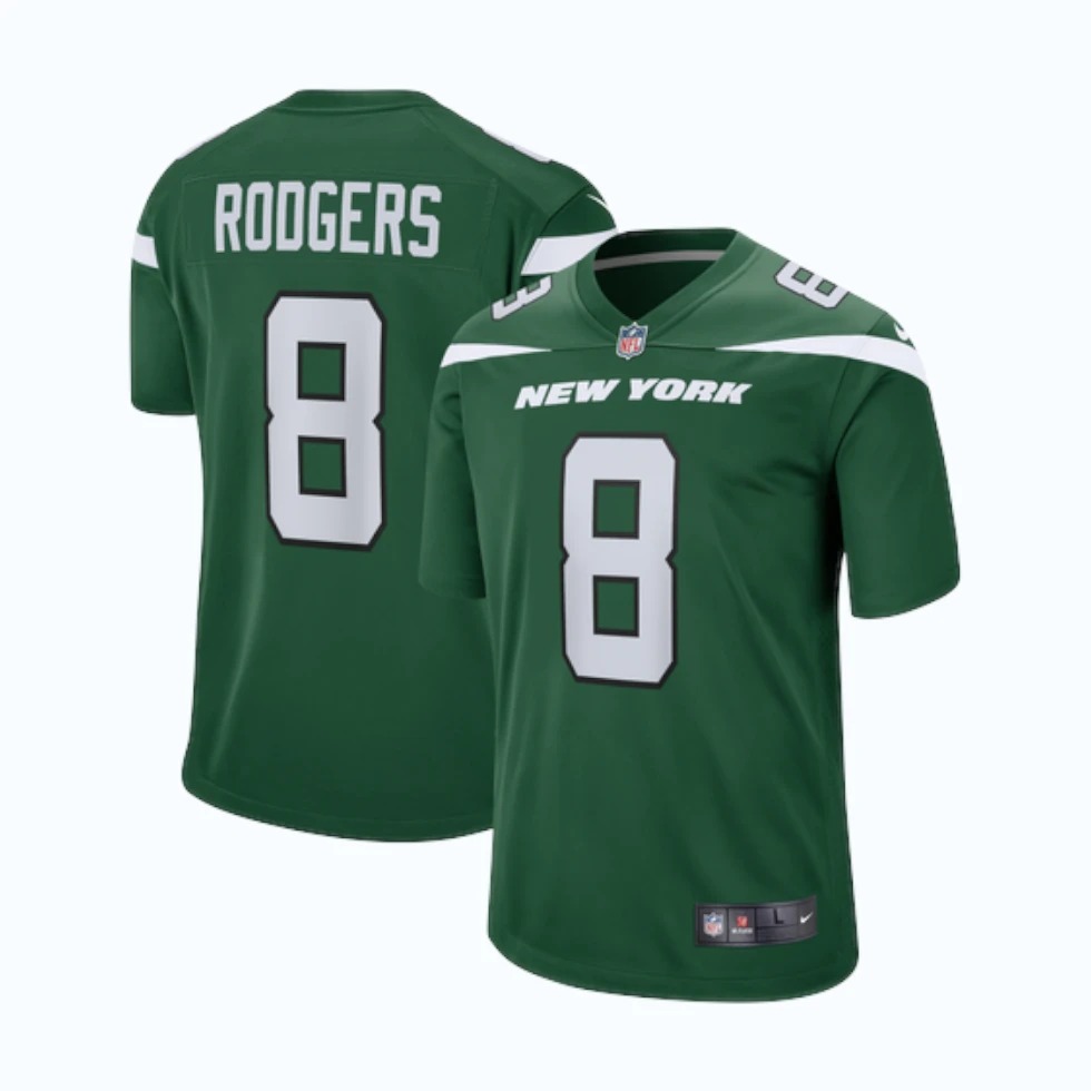 CAMISETA NFL NIKE VERDE NEW YORK JETS # 8 RODGERS