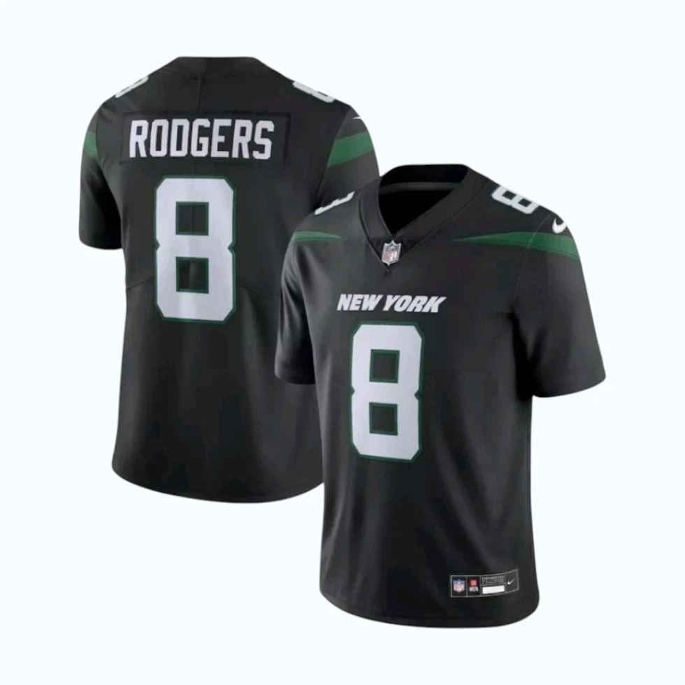 CAMISETA NFL NIKE NEGRA NEW YORK JETS # 8 RODGERS